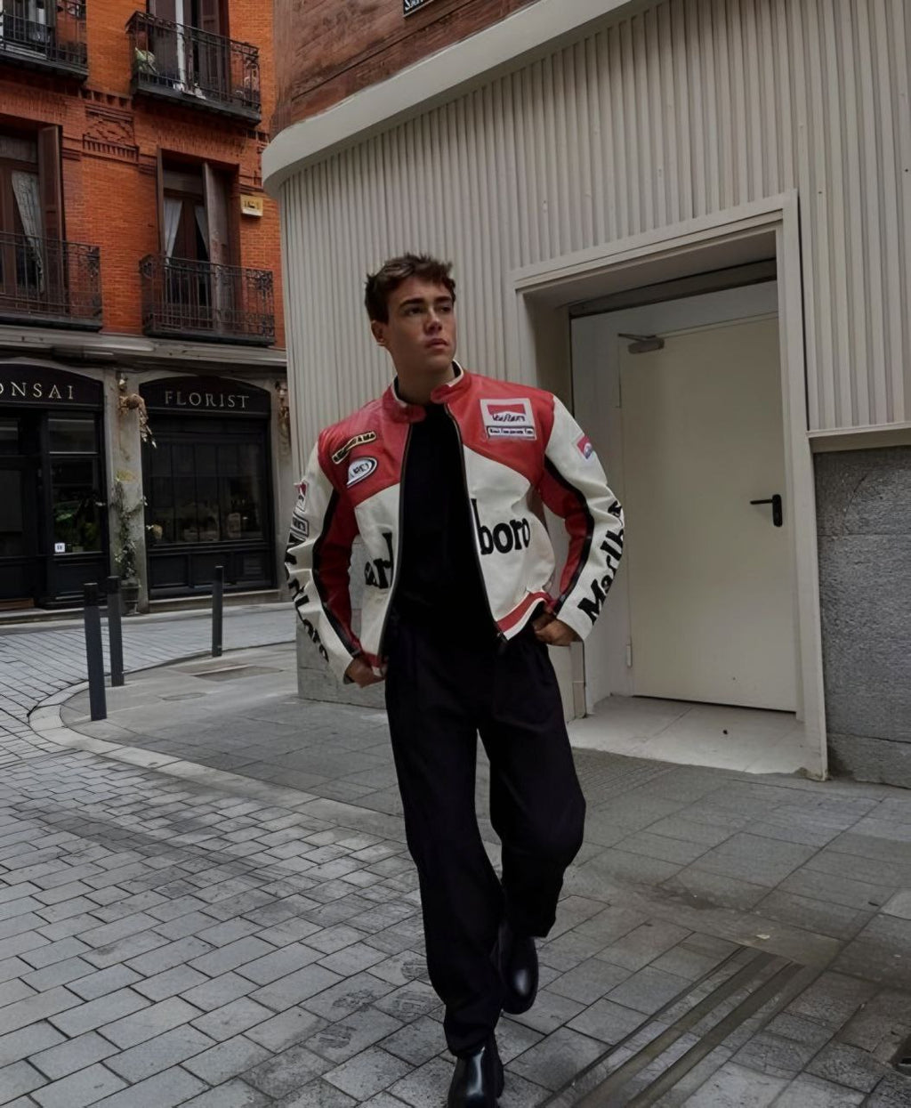 Chaqueta de Cuero Marlboro Racing - Edición Clásica