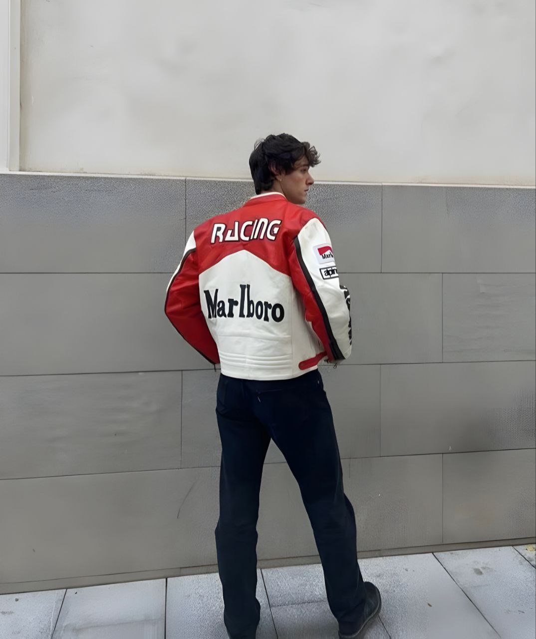 Chaqueta de Cuero Marlboro Racing - Edición Clásica