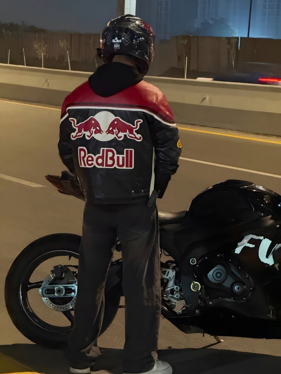 Chaqueta de Cuero Red Bull F1