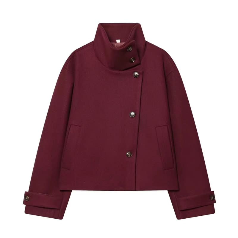 Abrigo Heritage Pea Coat (Borgoña)