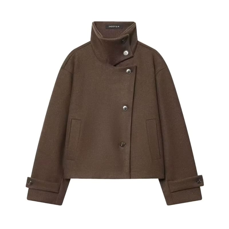 Abrigo Heritage Pea Coat (Marrón)