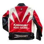 Chaqueta De Cuero Racing Kawasaki x Joe Rocket - Edición Rojo y Negro