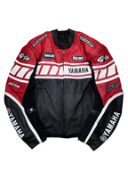 Chaqueta de Cuero Yamaha Racing - Estilo Vintage Joe Rocket