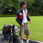 Chaqueta de Cuero Vintage de Ferrari F1 - Edición Roja