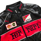 Chaqueta de Cuero Vintage de Ferrari F1 - Edición Roja