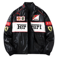 Chaqueta de Cuero Vintage de Ferrari F1 - Edición Blanca