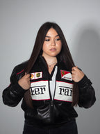 Chaqueta de Cuero Vintage de Ferrari F1 - Edición Blanca
