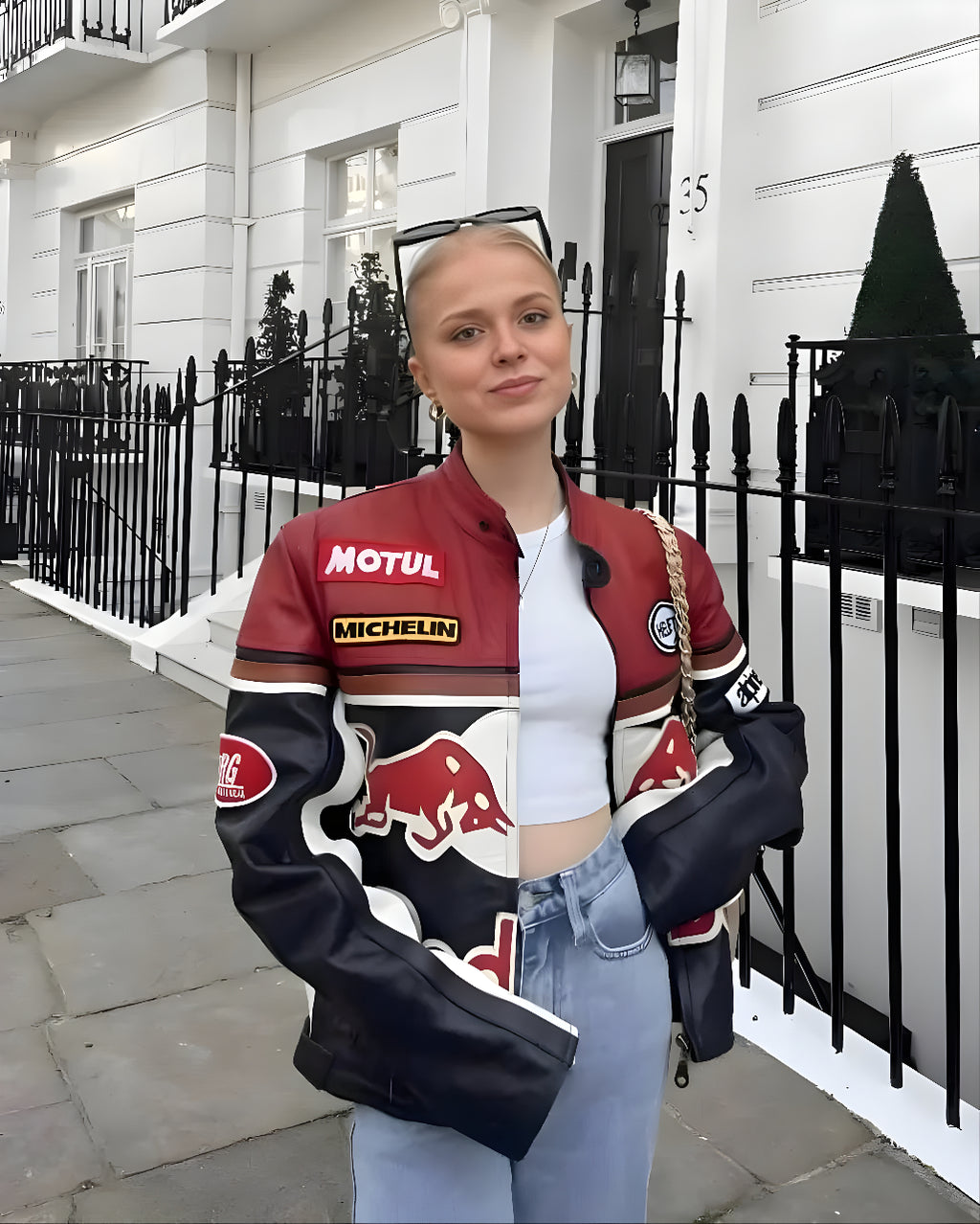 Chaqueta de Cuero Red Bull F1