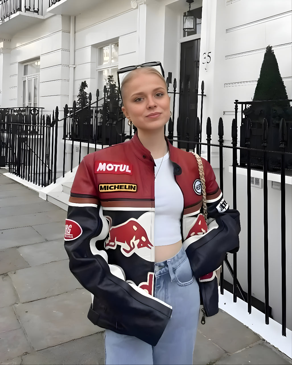 Chaqueta de Cuero Red Bull F1