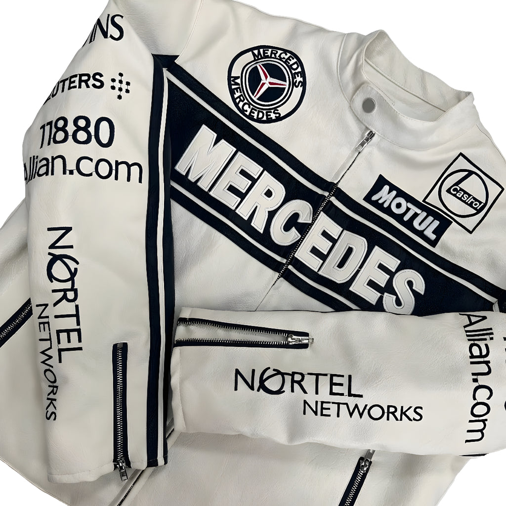 Chaqueta de Cuero Blanca MERCEDES-BENZ