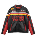 Chaqueta de Cuero Racing Vintage Ferrari - Estilo F1 Retro