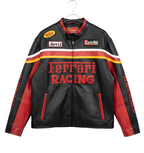 Chaqueta de Cuero Racing Vintage Ferrari - Estilo F1 Retro