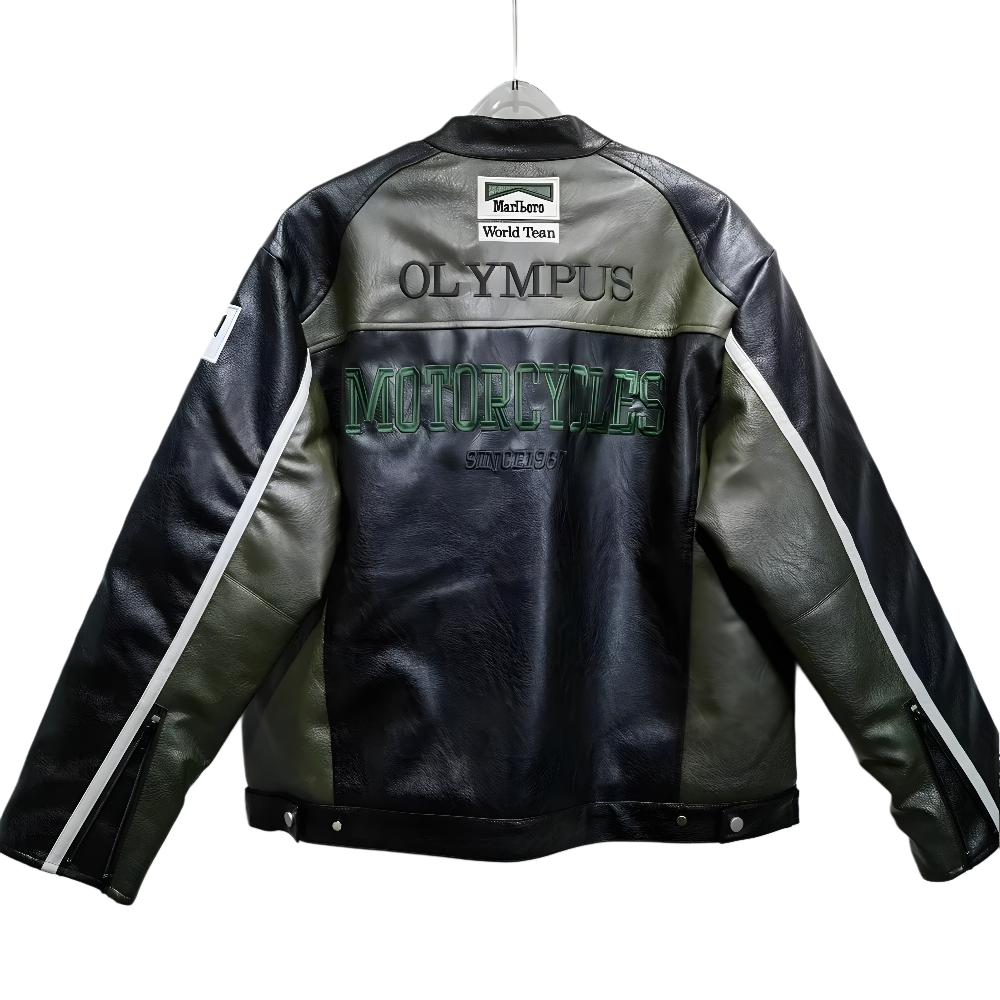 Chaqueta de Cuero Ferrari F1 Olympus - Edición Verde