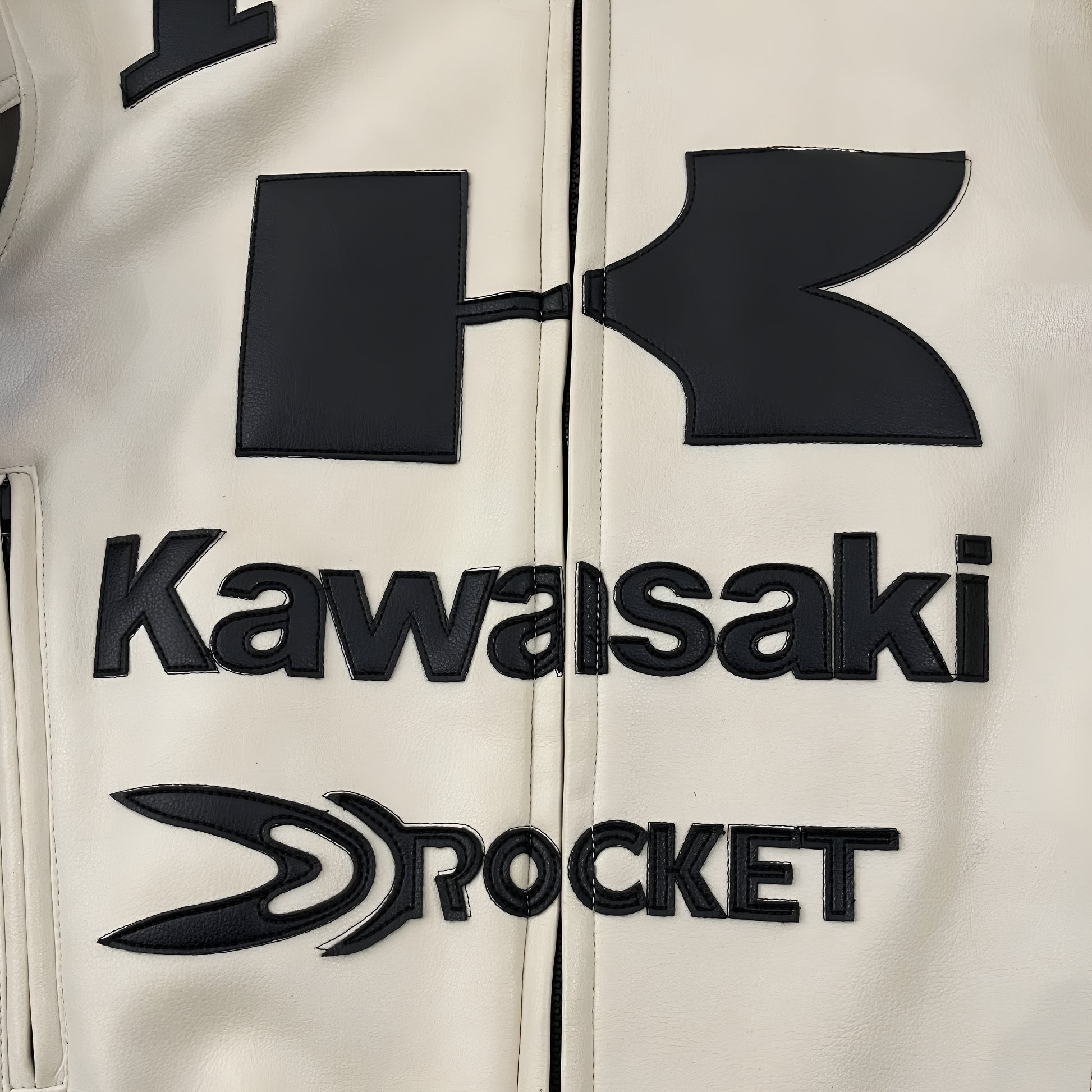 Chaqueta De Cuero Racing Kawasaki x Joe Rocket - Edición Blanco y Verde