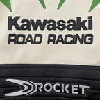 Chaqueta De Cuero Racing Kawasaki x Joe Rocket - Edición Blanco y Verde