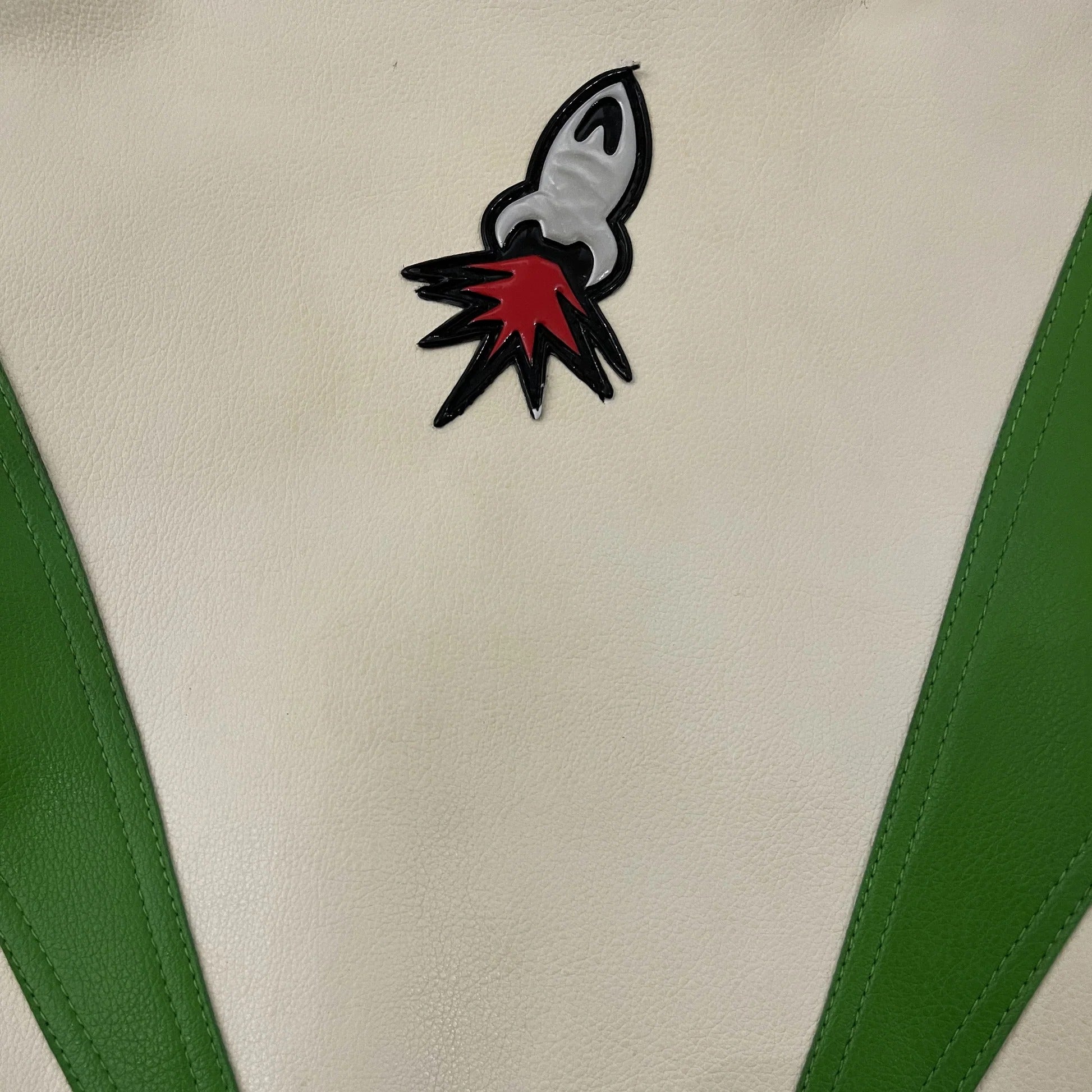 Chaqueta De Cuero Racing Kawasaki x Joe Rocket - Edición Blanco y Verde