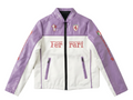Chaqueta de Cuero Ferrari F1 - Edición Blanco y Purpura