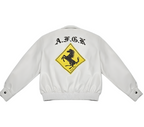 Chaqueta de cuero Doncare AFGK Ferrari - Edición Blanco