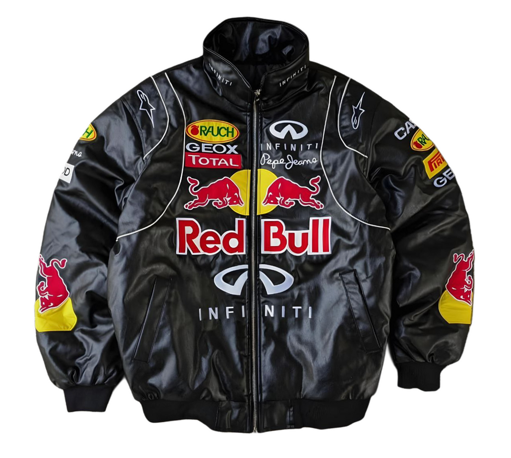 Chaqueta de Cuero Red Bull Racing F1 - Edición Negra