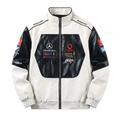 Chaqueta de Cuero Vintage McLaren Mercedes - Estilo F1 Retro