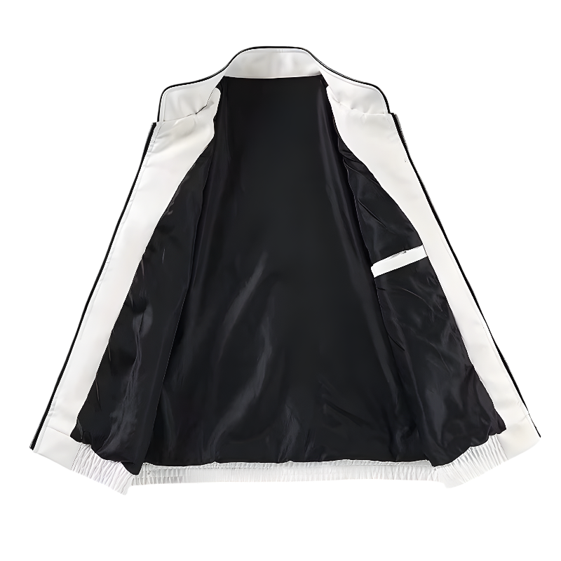 Chaqueta de Cuero Vintage McLaren Mercedes - Estilo F1 Retro