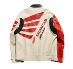Chaqueta de Cuero Honda Racing Corporation - Estilo Retro Motorsport