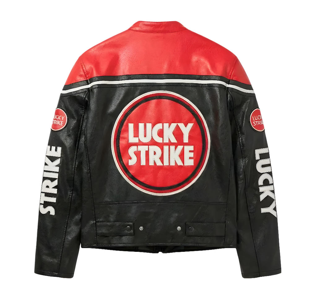 Chaqueta de Cuero Lucky Strike Racing - Edición Rojo