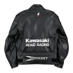 Chaqueta De Cuero Racing Kawasaki x Joe Rocket - Edición Negro y Verde
