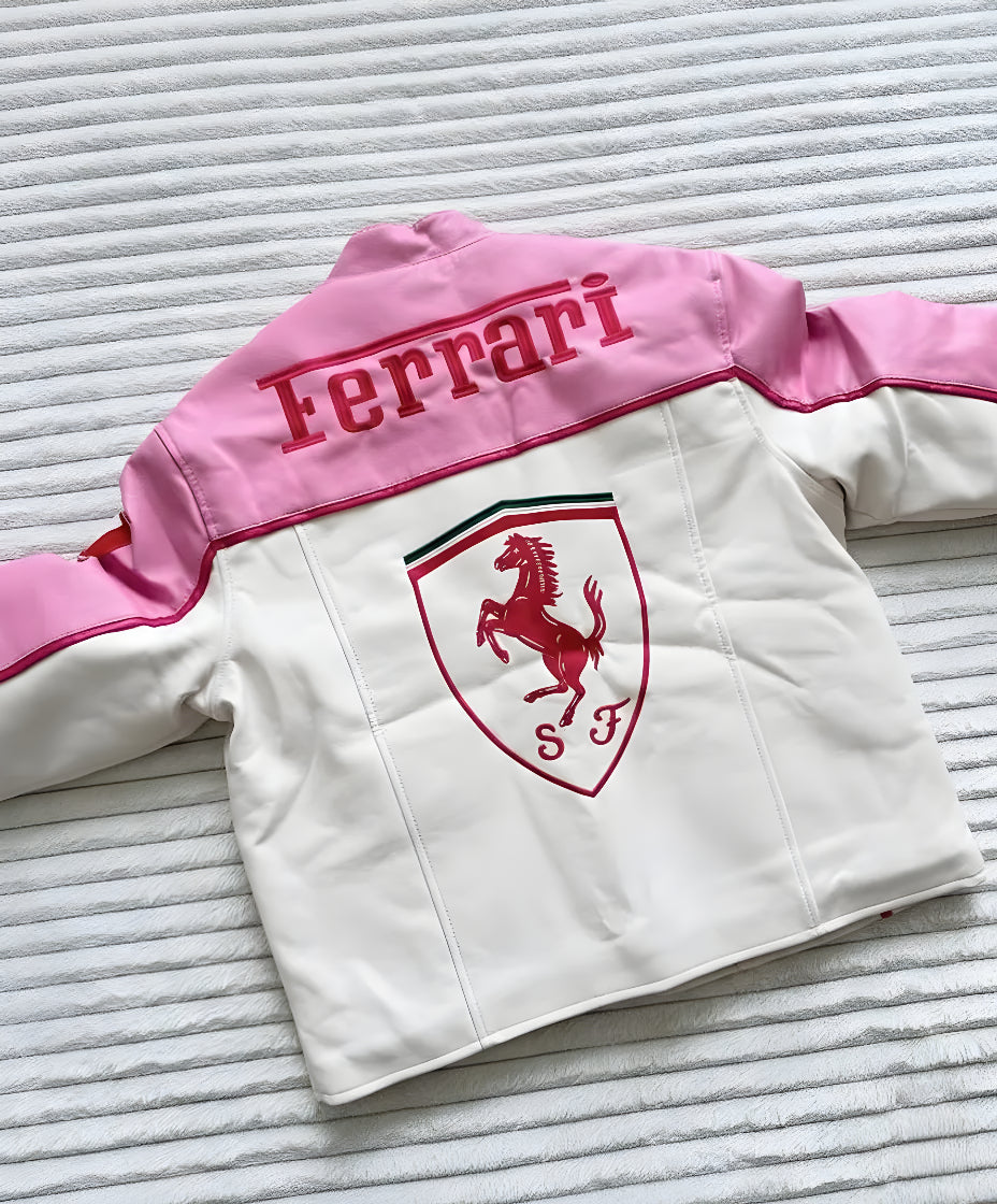 Chaqueta de cuero Ferrari F1 Edición Kimi - Edicion Rosa