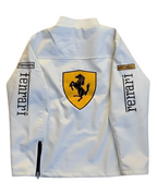 Exclusiva Chaqueta de Cuero Estilo Racing Ferrari F1