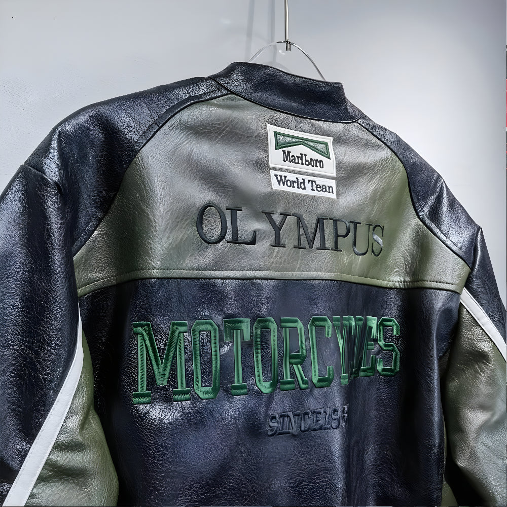 Chaqueta de Cuero Ferrari F1 Olympus - Edición Verde