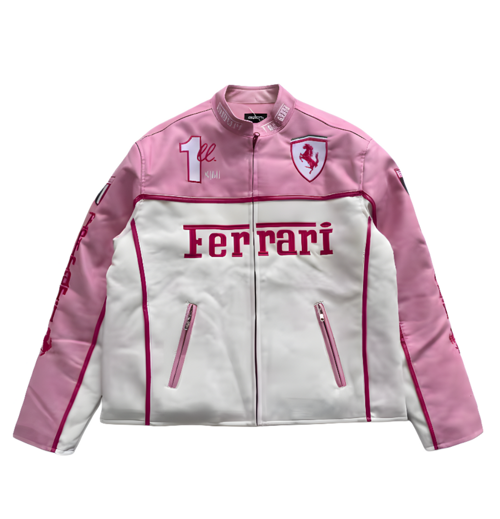 Chaqueta de cuero Ferrari F1 Edición Kimi - Edicion Rosa