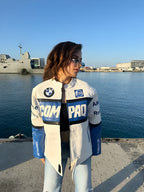Chaqueta de Cuero vintage BMW Compaq