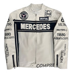 Chaqueta de Cuero Blanca MERCEDES-BENZ