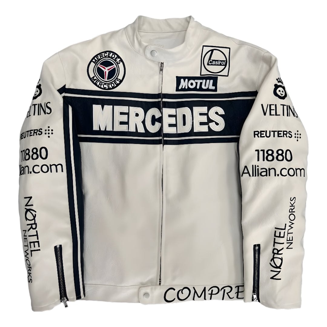 Chaqueta de Cuero Blanca MERCEDES-BENZ