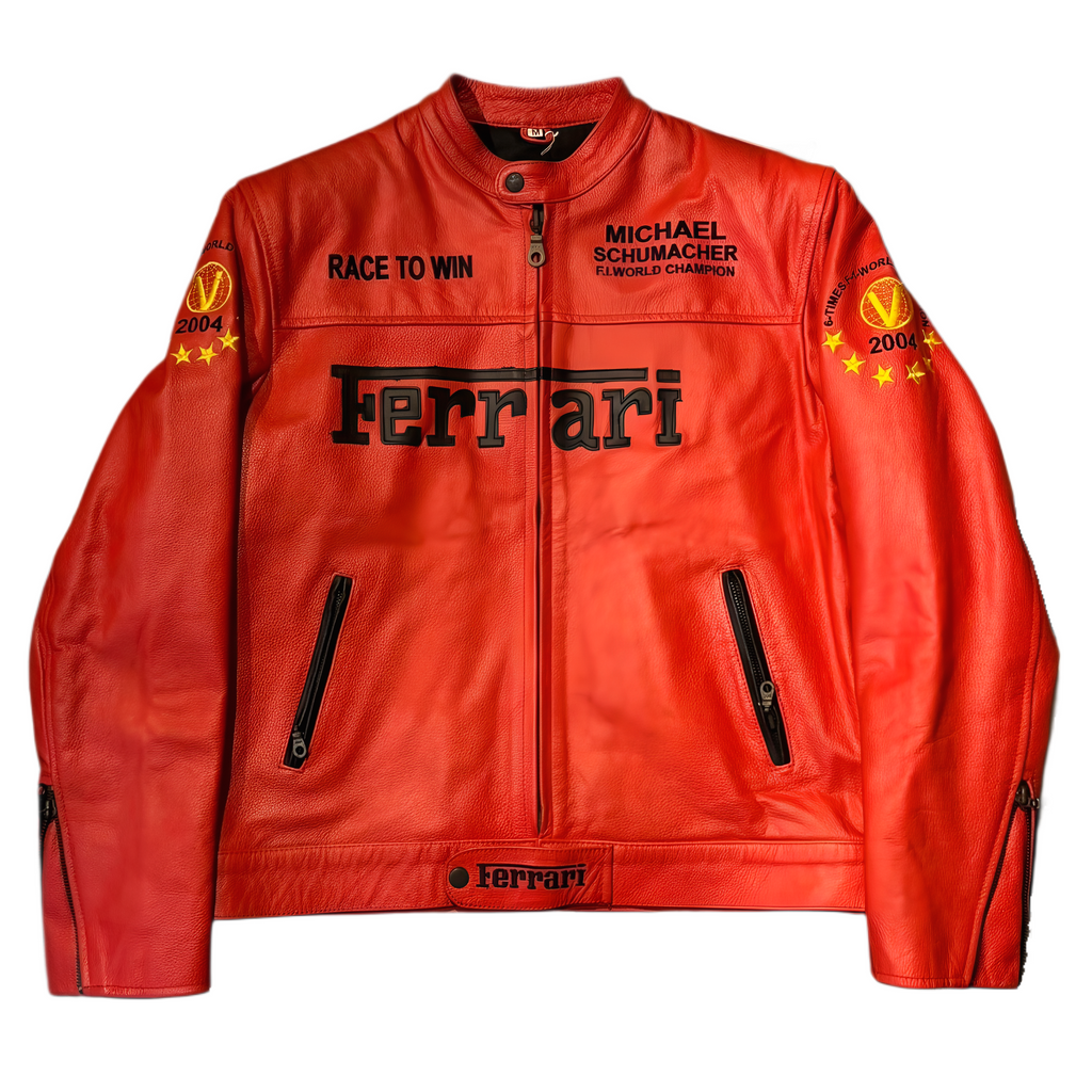 Chaqueta de Cuero roja de Ferrari - Edición Michael Schumacher
