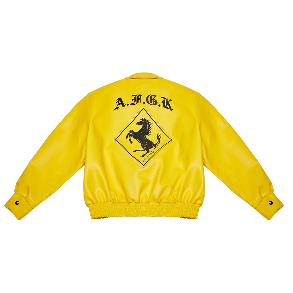 Chaqueta de cuero Doncare AFGK Ferrari - Edición Amarilla