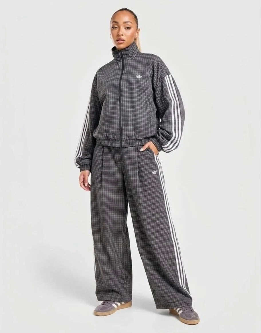 Adidas Originals Pantalón Deportivo de Cuadros - Negro