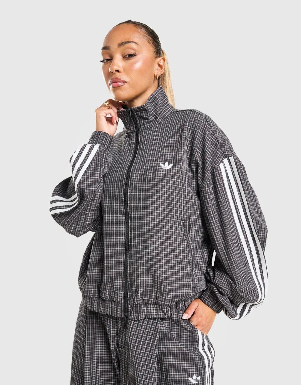 Adidas Originals Pantalón Deportivo de Cuadros - Negro