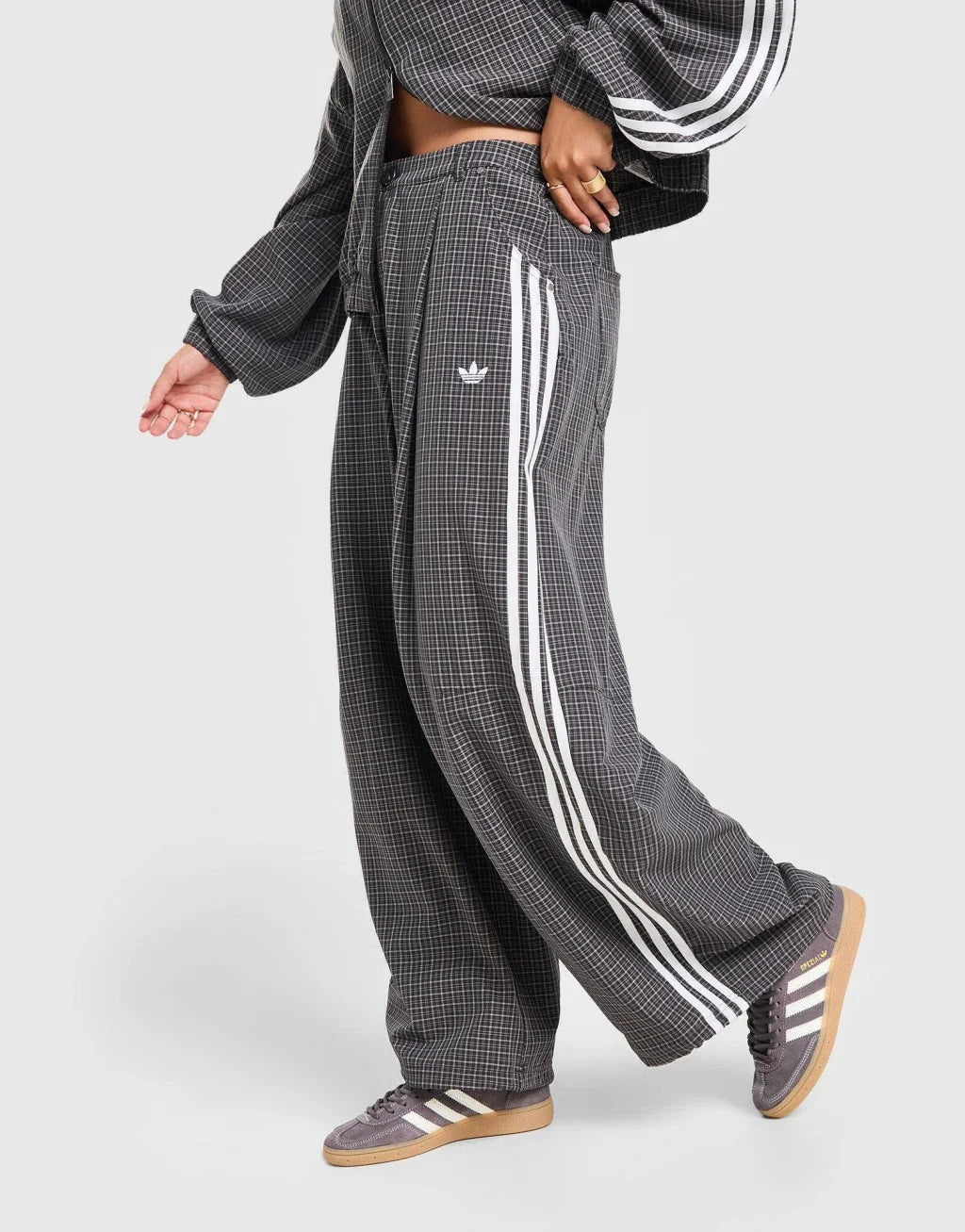 Adidas Originals Pantalón Deportivo de Cuadros - Negro
