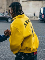 Chaqueta de cuero Doncare AFGK Ferrari - Edición Amarilla