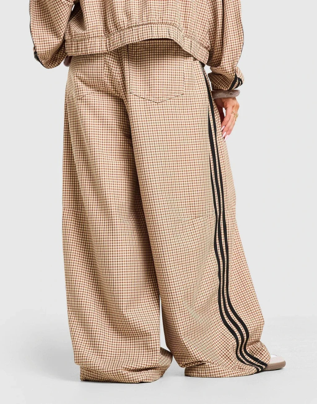 Adidas Originals Pantalón Deportivo de Cuadros - Beige