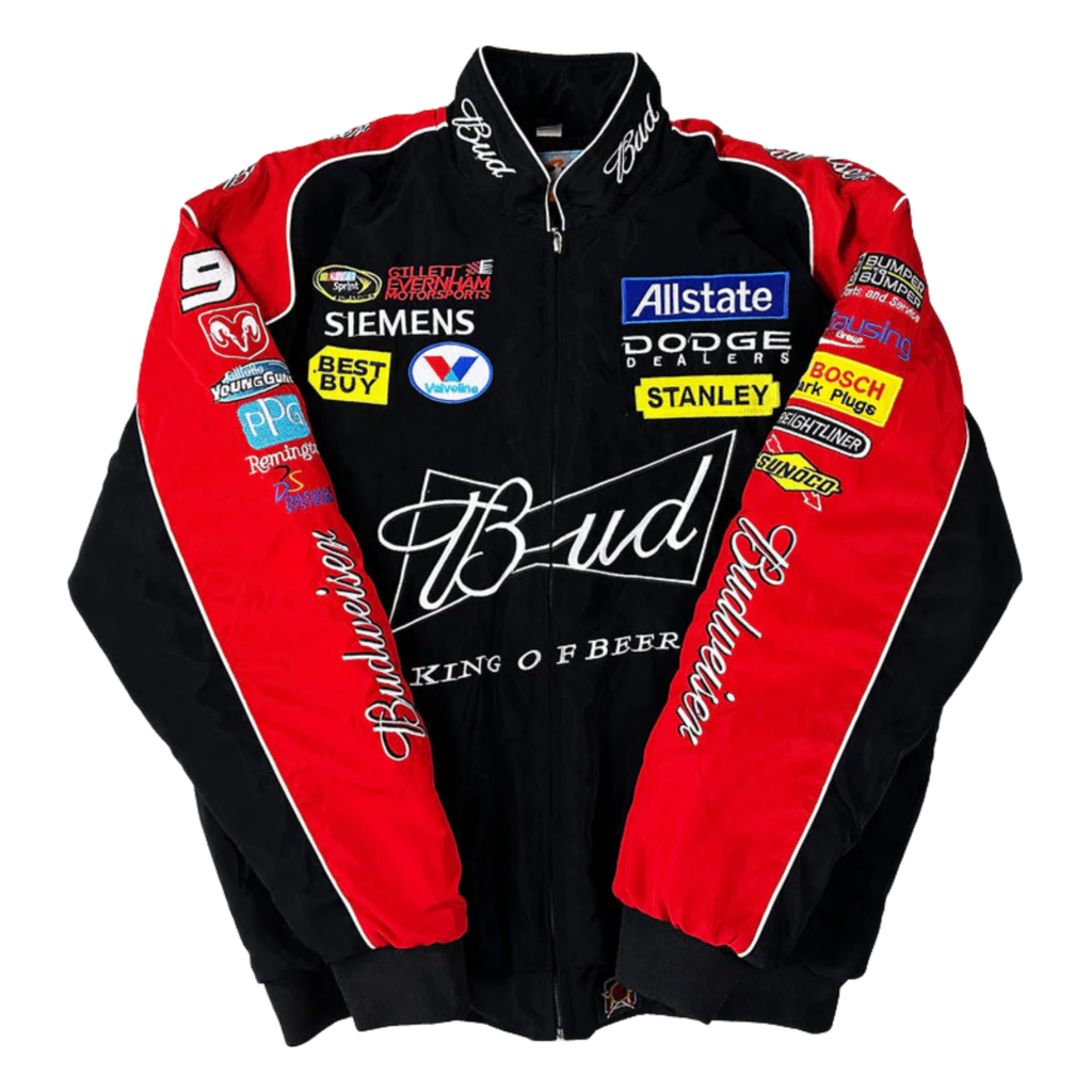 Chaqueta Budweiser Racing Vintage - Edición Negra