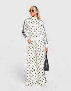 Chaqueta Adidas Originals de Lunares – Blanco