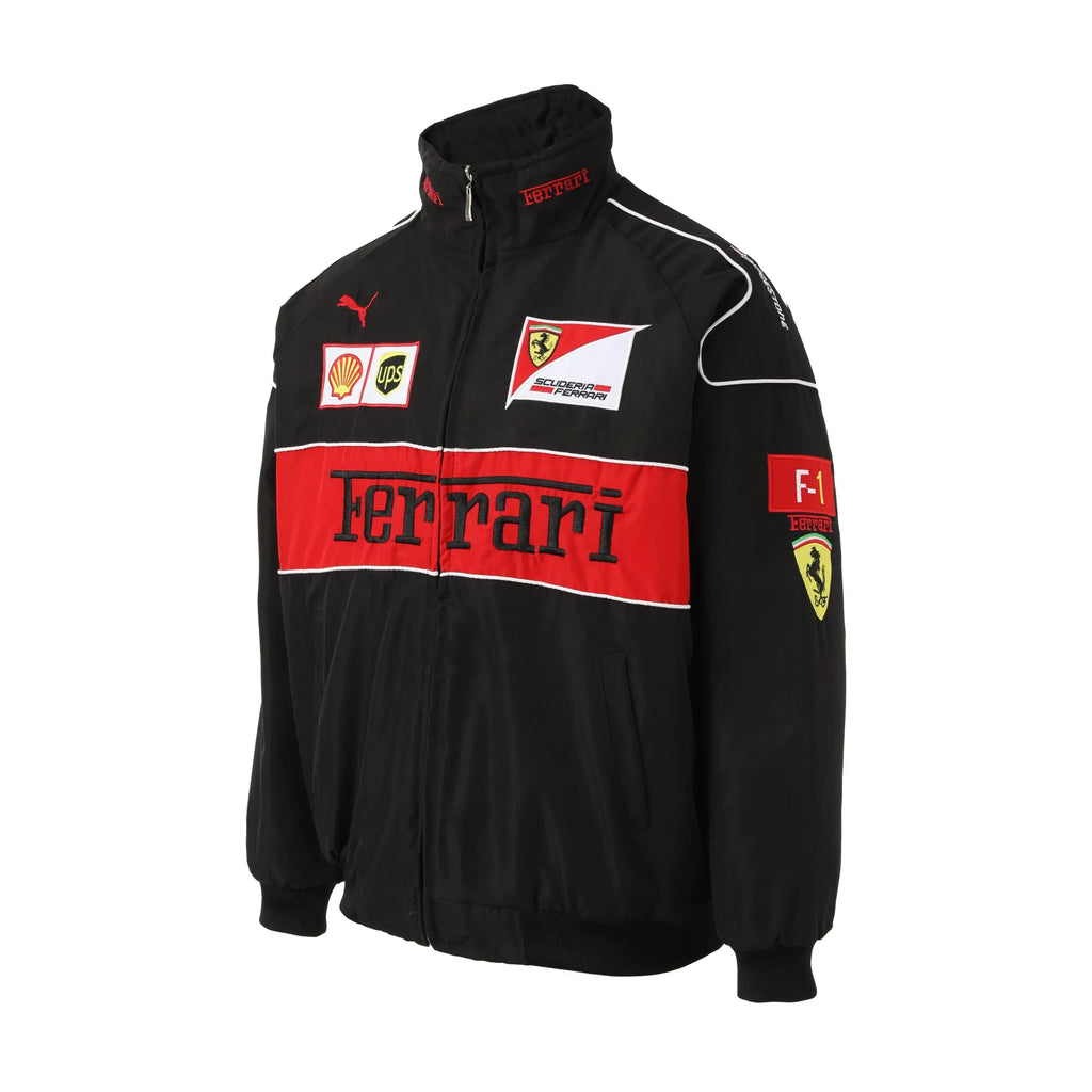 Chaqueta Ferrari F1 Vintage Racing - Edición Negro
