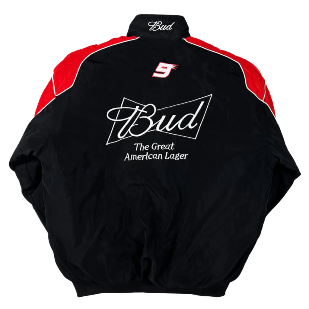 Chaqueta Budweiser Racing Vintage - Edición Negra