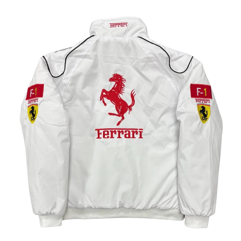 Chaqueta Ferrari F1 Vintage Racing - Blanco