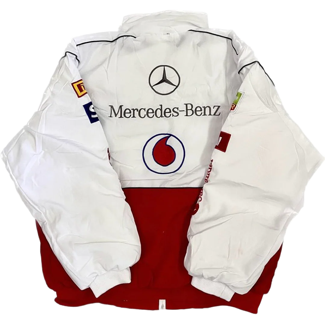 Chaqueta Mercedes F1 Vintage Racing - blanco