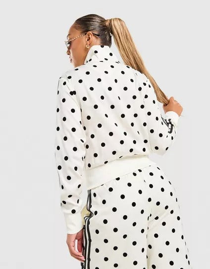 Chaqueta Adidas Originals de Lunares – Blanco