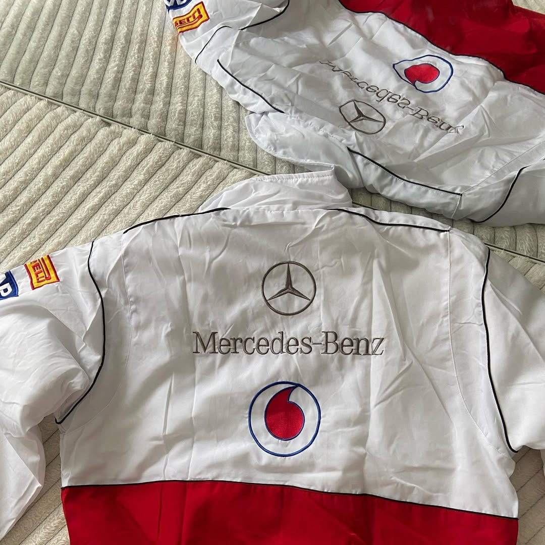 Chaqueta Mercedes F1 Vintage Racing - blanco